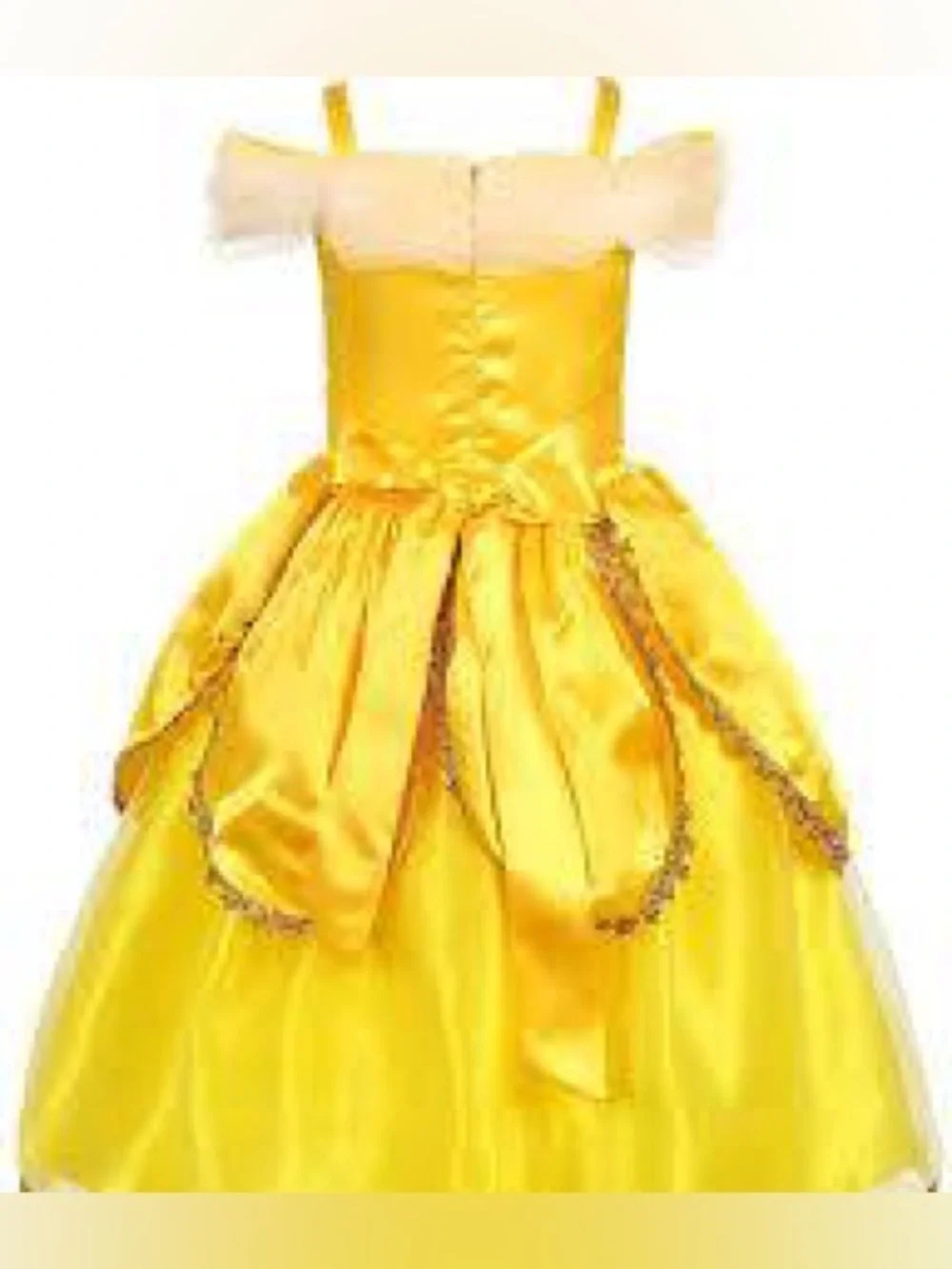 Yellow Princess Belle-Style Girls Costume Dress